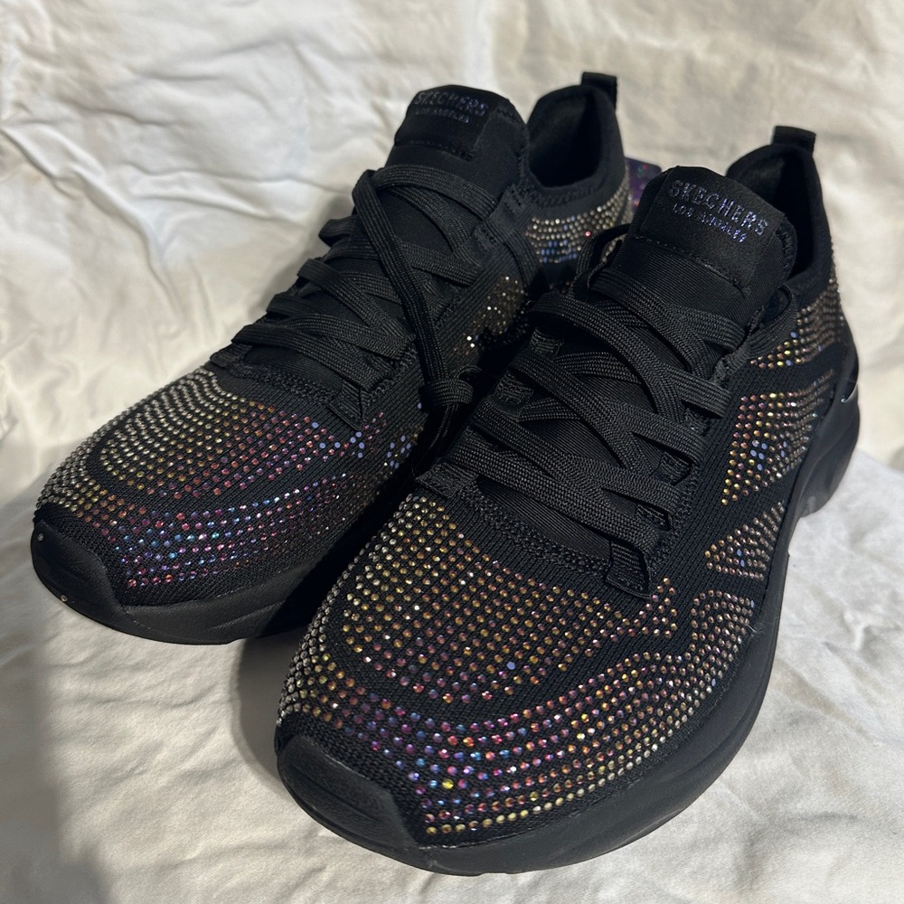 Rainbow Lustrous Sheen Rhinestone Fashion Sneaker